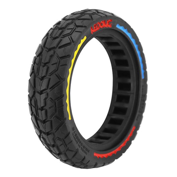Pneu Trottinette Plein  8.5 X 2.00 Noir Liseret Multicolor Jaune