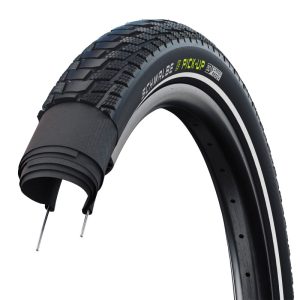 Pneu Cargo - City 18 X 2.15 Schwalbe Pick-Up Noir Flanc Reflex Tr  Super Defense (55-355) Homologue Vae E50 (Poids Max 109Kgs)