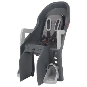 Porte Bebe-Siege Enfant Arriere Polisport A Fixer Sur Porte Bagage Guppy Maxi Gris Coussin Gris (9 A 22Kgs) Homologue En 14344 (Offre Speciale)