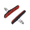 Porte Patin Frein Pour Vae-E-Bike V-Brake A Vis Deporte Marwi 80Mm Noir-Rouge Kevlar (Paire Sur Carte)