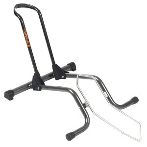 Presentoir-Support 1 Velo Stabilus 2.0 Pliable Fixation Roue Avant Ou Arriere Compatible 26"-27.5"-29"-700C Inox