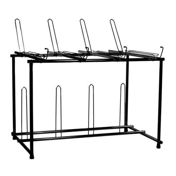 Presentoir De Magasin 8 Velos Sur 2 Niveaux Noir  -Bicisupport-