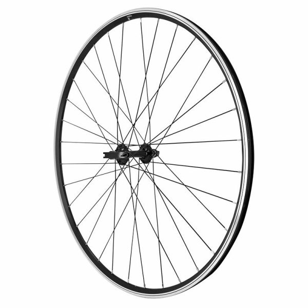 Roue Route Patin Blocage 700 Cfx Noir Avant Moyeu Roulement Noir 32 Rayons Noir Jante 15C