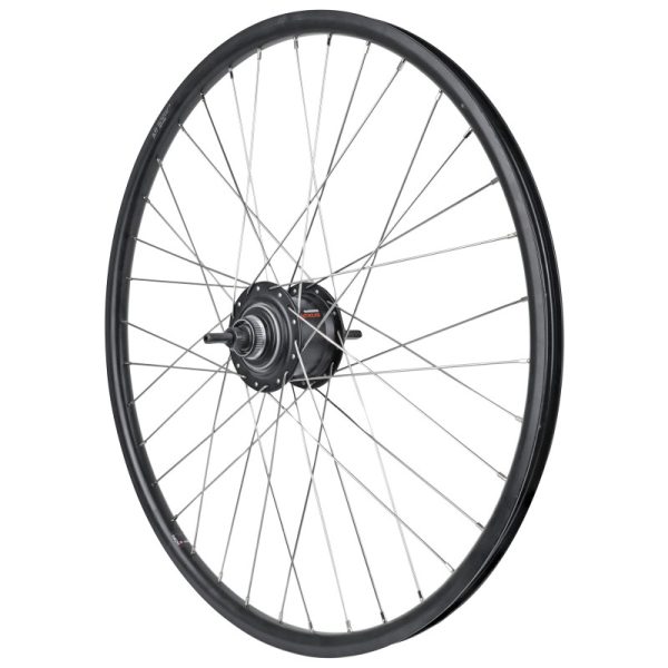 Roue City Disque Arriere 26" Moyeu Nexus 7 Center Lock Noir Jante 19C 36 Rayons