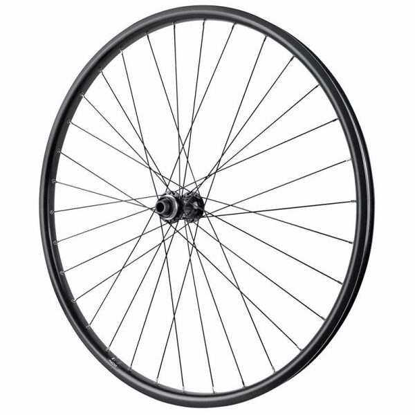 Roue Vtc - Vae Disque 700 X 35 Double Paroi Avant Moyeu Shimano Tc500 Centerlock Tubeless Ready Axe Traversant 15-100 Noir Jante 23C 32 Rayons -Max Load 180Kgs-