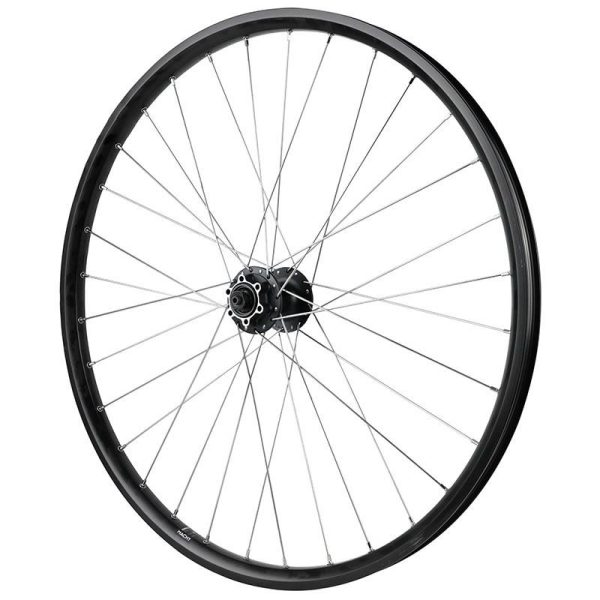 Roue Vtt - Cargo - Vae - E-Bike - Longtail Disque Blocage 20" Velox Kargo L Avant Noir Moyeu Shimano Deore M475 6 Trous (Renforce) 32 Rayons Inox -Max Load 225Kgs-
