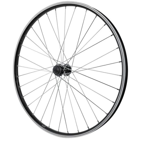 Roue Vtt Patin Blocage 26" M670 Combo Plus Avant Centerlock Noir Renforce Moyeu Shimano Qc300 Special Loueur (Jante Double Paroi Avec Oeillets-Rayonnage Inox) Jante 21C 32 Rayons