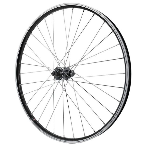 Roue Vtt Patin Blocage 26" M670 Combo Plus Arriere Centerlock Noir Moyeu Shimano Qc300 10-9-8V Compatible 11-10-9V Jante 21C 32 Rayons -Max Load 150Kgs-