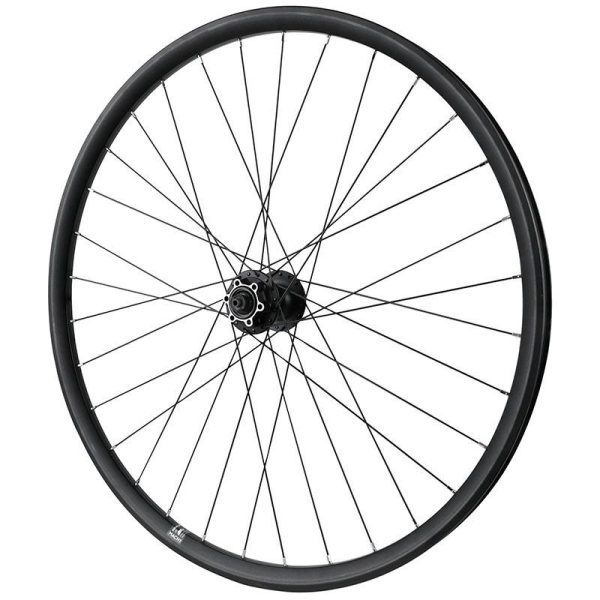 Roue Gravel - Route Disque Blocage 700 Pulse 23 Double Paroi Avant Moyeu Shimano Deore M475 Disque 6 Trous Tubeless Ready Noir Jante 23C 32 Rayons -Max Load 150Kgs-