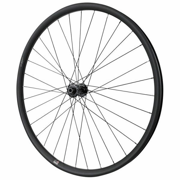 Roue Gravel - Route Disque 700 Pulse 23 Double Paroi Avant Moyeu Shimano Rs470 Grx Centerlock Tubeless Ready Axe Traversant 12-100 Noir Jante 23C 32 Rayons -Max Load 150Kgs-
