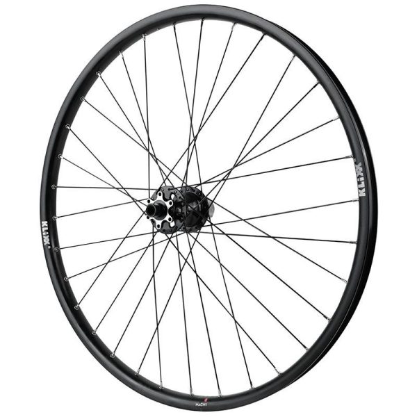 Roue Vtt Disque 26" Klixx Tubeless Ready Arriere Noir Moyeu Velox D462Db Cassette 11-10-9V Disque 6 Trous Axe Traversant 12-142 - Jante 23C 32 Rayons  All Mountain