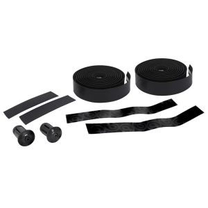 Ruban De Guidon - Cintre Btp Performance Pro Noir Motifs Symetriques Noir Brillant Avec Bouchons (Confortable Epaisseur 3Mm)