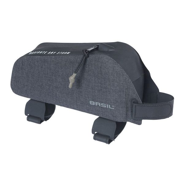 Sacoche De Cadre Velo Basil Navigator Storm Noir Fixation Velcro 0.8L