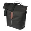 Sacoche Arriere Velo Laterale Sac Bandouliere Basil City Shopper Noir Droit-Gauche 14-16L Fixation Mik Studs Pour Porte Bagage