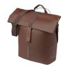 Sacoche Arriere Velo Laterale Sac Bandouliere Basil City Shopper Marron Droit-Gauche 14-16L Fixation Mik Studs Pour Porte Bagage