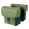 Sacoche Arriere Velo Double Basil Go Vert Fonce 32L Fixation Hooks On Pour Porte Bagage Systeme Mik (Fixation Inclus)