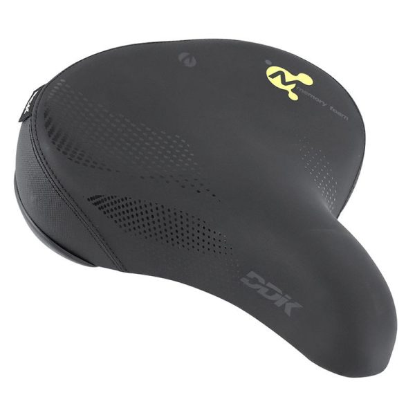 Selle Newton City Cruiser Elasthomere Unisex Noir A Memoire De Forme 268X258Mm Rail Acier - Super Large -