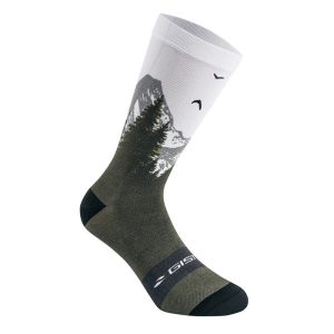 Chaussettes-Socquettes Ete Gist Trendy Blanc Montagne 43-47 Ecologique - Hauteur 20Cm   (Paire)  -5863