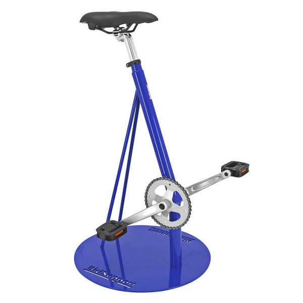 Tabouret A Pedale Colori Bleu Hauteur 80 Cm