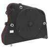 Valise Transport Velo Thermoformee Pour Vtt-Route Noir Avec Roulettes