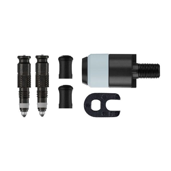 Adaptateur Valve De Pneu Tubeless Presta-Sv Schwalbe Clik Valve Obus Demontable + Adaptateur Tete De Pompe (Vendu A La Paire Sur Carte)