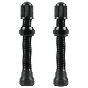 Valve De Pneu Tubeless Schrader Velox Alu Noir 60Mm Obus Demontable (Vendu A La Paire Sur Carte) Compatible Bosch