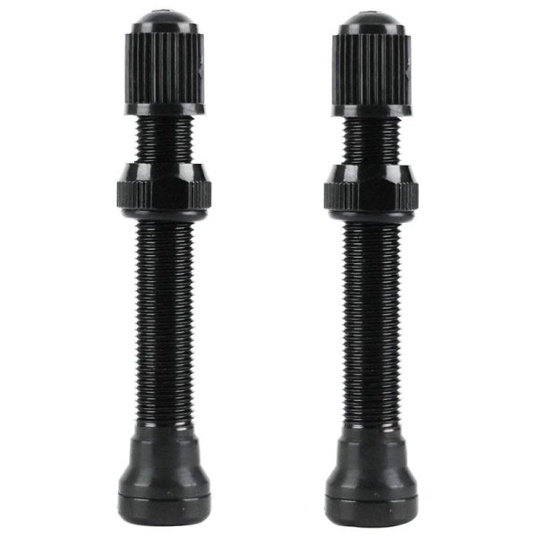 Valve De Pneu Tubeless Schrader Velox Alu Noir 60Mm Obus Demontable (Vendu A La Paire Sur Carte) Compatible Bosch