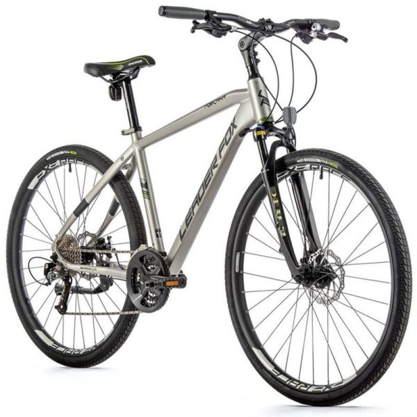 Velo Musculaire Vtc 28 Leader Fox Toscana Homme Argent Mat 9V Cadre 22