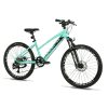 Velo Musculaire Vtt 24 Leader Fox Capitan 2025 Fille Vert Mat 8V (Taille Enfant 135 À 145 Cm)