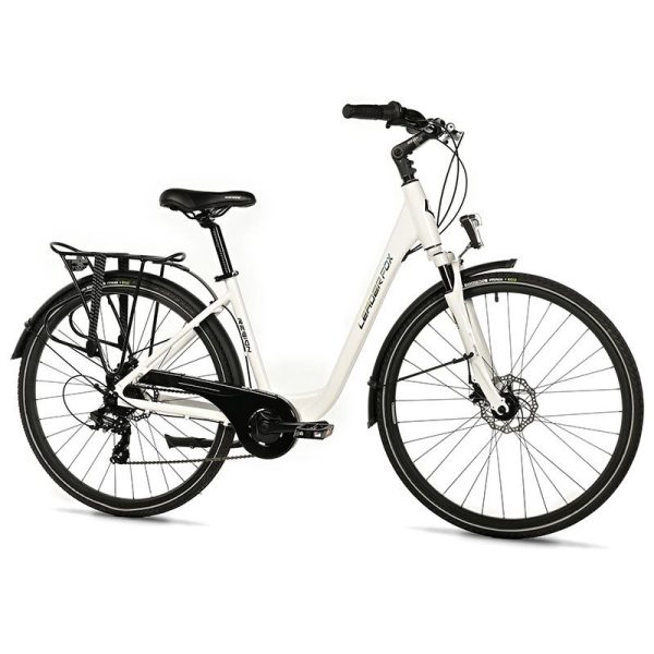 Velo Musculaire City Bike 28 Leader Fox Region 2025 Femme Blanc 7V Cadre Alu 17 Pouces (Taille Adulte 165 À 173 Cm)