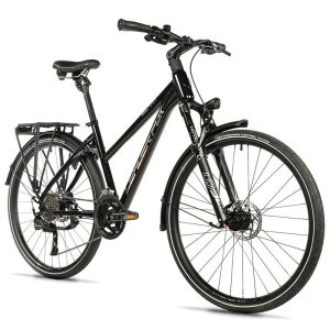 Velo Musculaire Vtc 28 Leader Fox Espirit 2025 Femme Noir 9V Cadre Alu 20 Pouces (Taille Adulte 178 À 185 Cm)