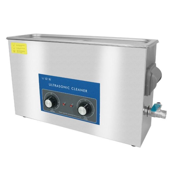 Nettoyeur-bac Ultrasons Professionnel Analogique 10l 240 Watts Avec Vanne de Vidange (505x135x150mm) -special Petite Rampe de Carburateur (Largeur Rampe Maxi 9cm) (Qualite Premium)