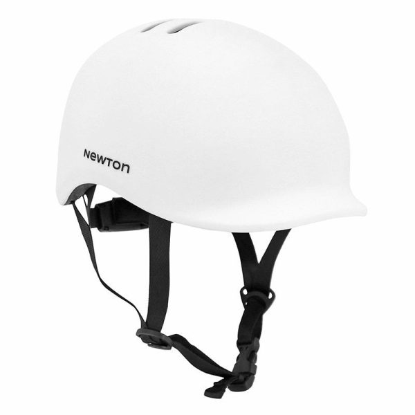 Casque Velo Enfant Newton Urban Blanc Mat Avec Lock Taille 53-56 (Vendu En Boite)
