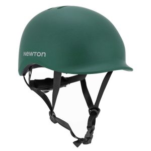 Casque Velo Adulte Newton City Urban Vert Mat In-mold Avec Visiere Et Lock Taille 58-61 (Vendu En Boite) Eclairage Integre Sur Molette Reglage