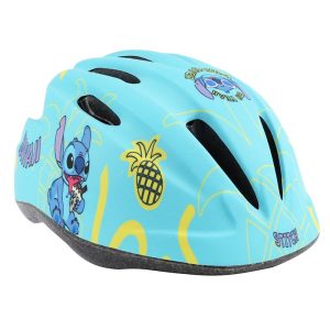 Casque Velo Enfant Disney Stitch Bleu Avec Molette Reglage Taille 48-52 (Vendu Sur Carte)