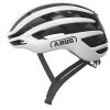 Casque Velo Adulte Abus Route Airbreaker Blanc Brillant Taille M (52-58cm) Reglage Molette