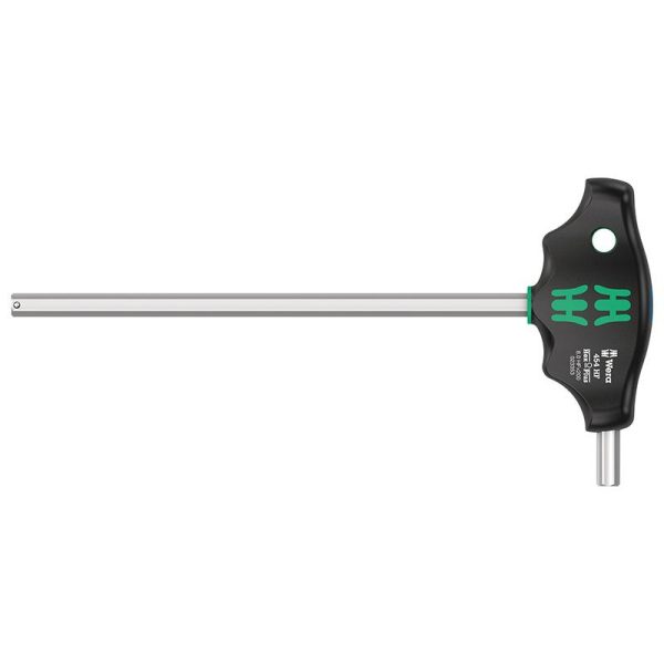 Cle Allen-6 Pans Manche En T Wera 454 Hex Plus 8x200mm Noir-vert (Vendu à l'unite) -marque Allemande Pour Les Ateliers-