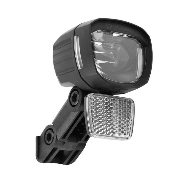 Eclairage Velo VAE - E-bike Herrmans Mr5 140 Lumens Noir Avant Sur Fourche 6-12v - Vendu En Boite