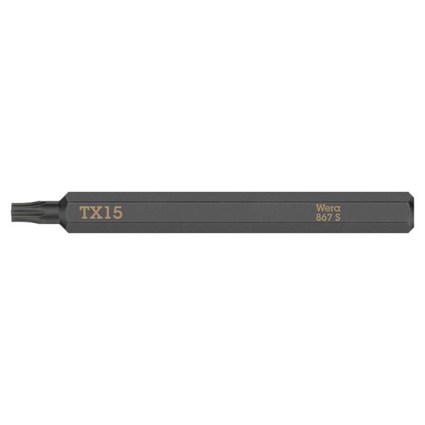 Embouts-lames Interchangeables de Tournevis A Frapper Wera 867 S 1-4 Torx Tx15 L 70 mm (Vendu à l'unite)) -marque Allemande Pour Les Ateliers-