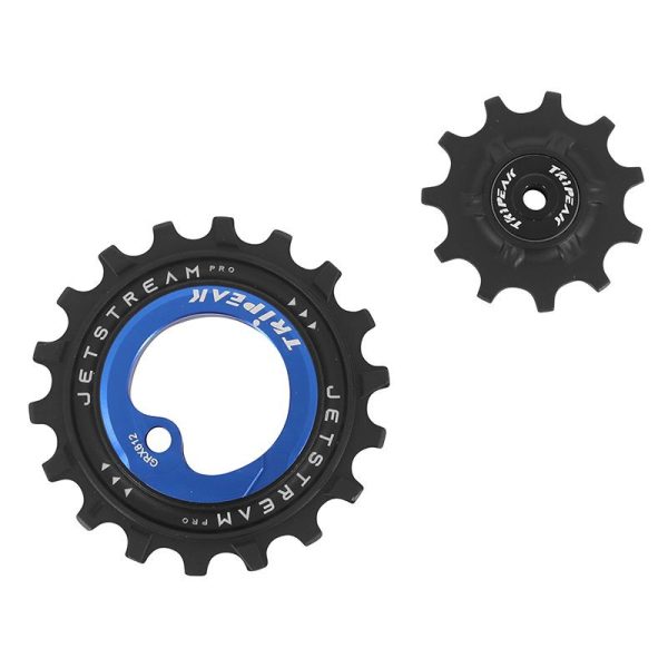 Galet Derailleur Aopw Tripeak 11-18 Dents Ceramique 11x1v. Shimano Grx Rx812 - 817 Bleu Fonce (Jeu de 2) (Garantie 4 Ans)