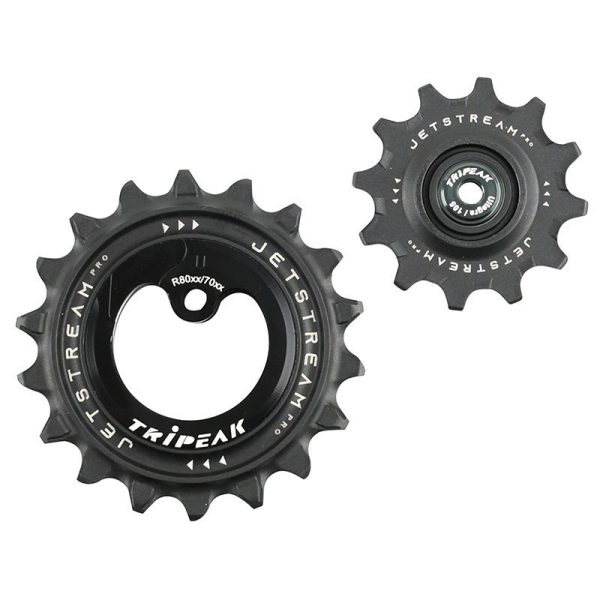 Galet Derailleur Aopw Tripeak 12-18 Dents Ceramique 11x2v. Shimano Ultegra R8000gs - 105 R7000gs Noir (Jeu de 2) (Garantie 4 Ans)