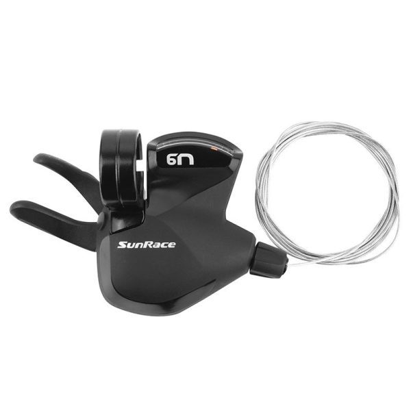 Manette VTT Sunrace Droite Dual Lever Dlu951 Push-push U-series 9v. Avec Afficheur Vitesse - Compatible Shimano Cues