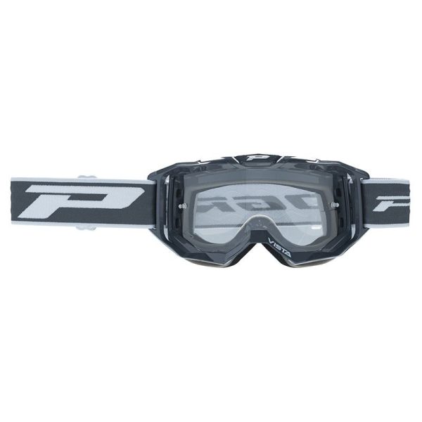 Masque-lunettes Cross Progrip 3303 Tr Vista Gris Fonce Ecran Transparent Anti-rayures - anti UV - anti-buee (Homologue CE-en-n° Ac-96025 Rev.2)