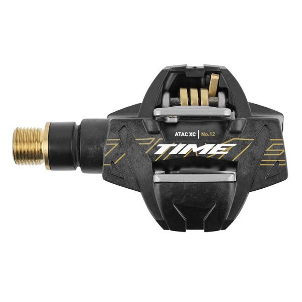 Pedale VTT Automatique Time Xc 12 Carbone Or Avec Cales Atac 13°-17° B1 (Paire)