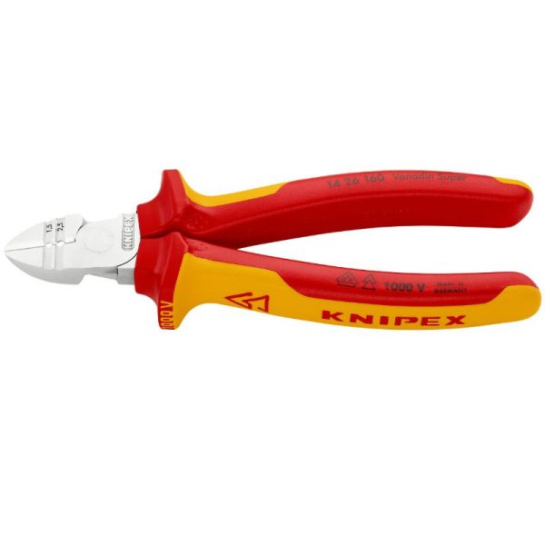 Pince A Denuder Coupante Pro Knipex Compact 160mm Chrome Poignee Isolee Certifiees Vde (13 96 200) -made In Germany