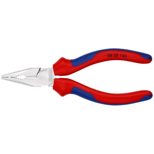 Pince Universelle Pro Knipex Demi Ronde 145mm Chrome Avec Poignee Ergonomique (08 25 145) -made In Germany-