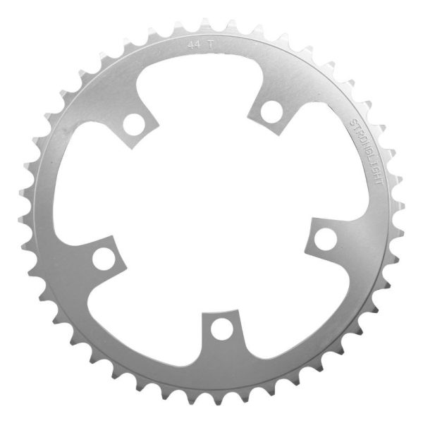 Plateau / Couronne Route 5 Branches D.110 Stronglight Dural 44 Dents Interieur Argent Type Shimano 8v - 9v
