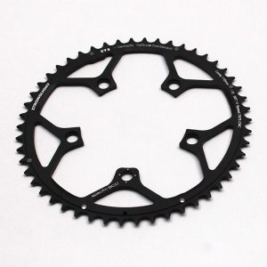 Plateau / Couronne Route 5 Branches D.110 Stronglight Ultra Torque 50 Dents Exterieur Campagnolo Noir Ct2 Stronglight Record Carbon - Chorus Carbon - Athena Alu 11v