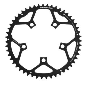 Plateau / Couronne Route 5 Branches D.110 Stronglight Ultra Torque 51 Dents Exterieur Campagnolo Noir Ct2 Stronglight Record Carbon - Chorus Carbon - Athena Alu 11v