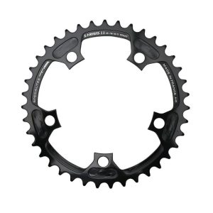 Plateau / Couronne Route 5 Branches D.110 Ta Syrius 34 Dents Interieur Noir Alu 7075 Type Shimano 10v - 11v